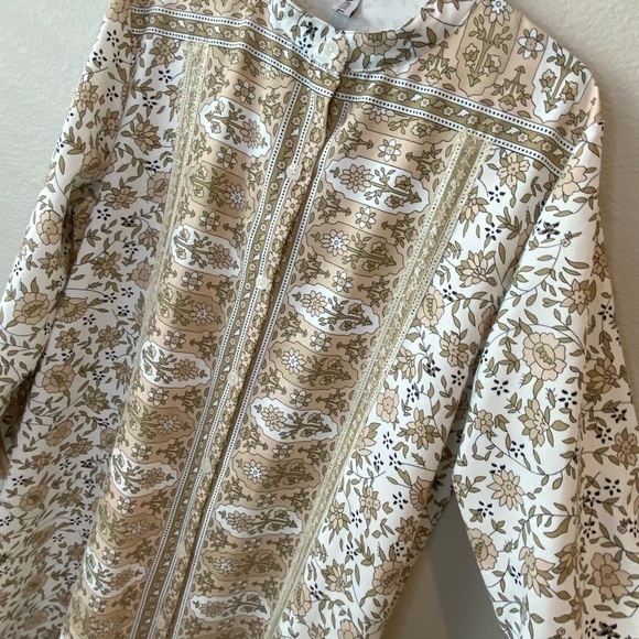 MISSLOOK Floral Maxi Dress Size Large L Tan Brown - Picture 5 of 10